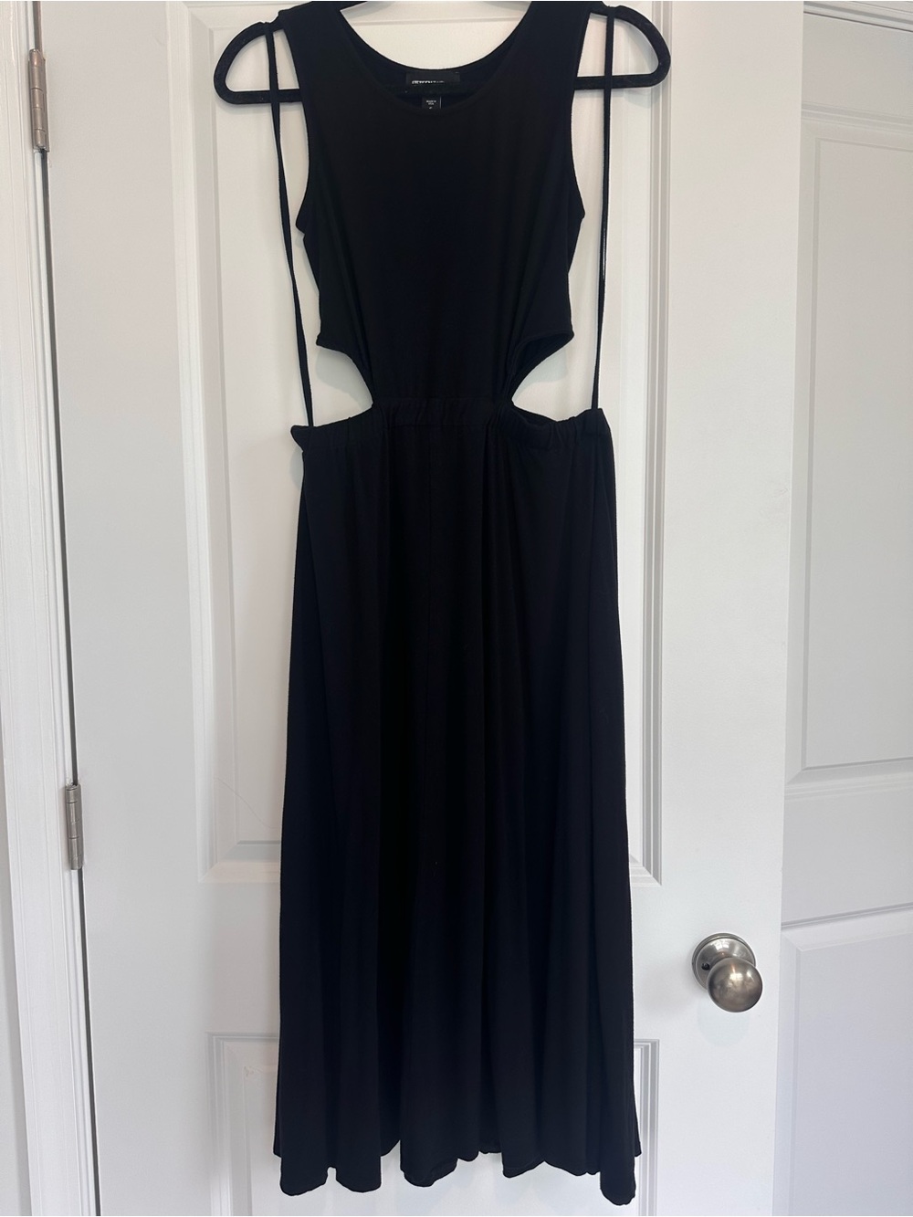 Fifteen Twenty Black Sleeveless Cutout Midi Dress